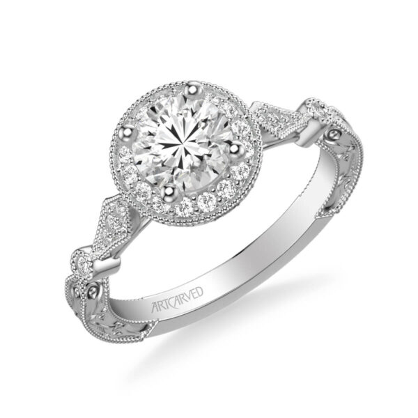 Crystal ArtCarved Engagement Ring 31-V518E