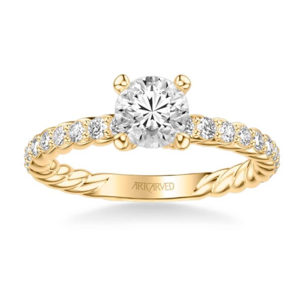 Wren ArtCarved Contemporary Diamond Engagement Ring 31-V755E