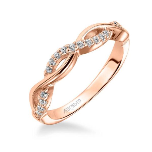 Bella ArtCarved Floral Intertwined Diamond Wedding Ring 31-V320L