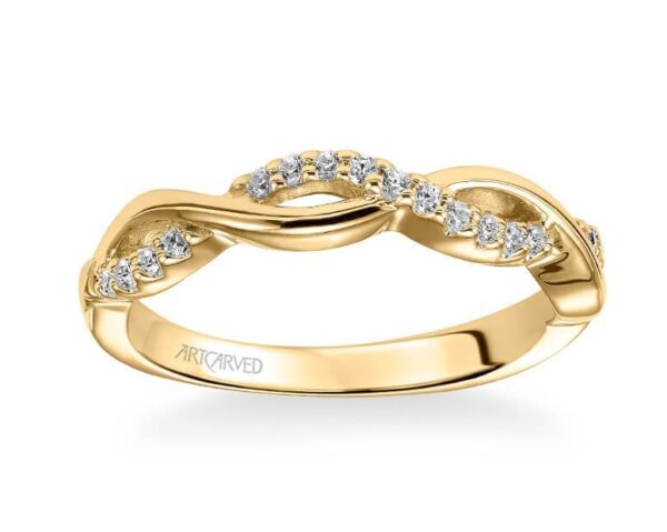 Bella ArtCarved Floral Intertwined Diamond Wedding Ring 31-V320L