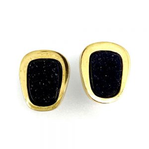 Drusy Black Onyx Earrings