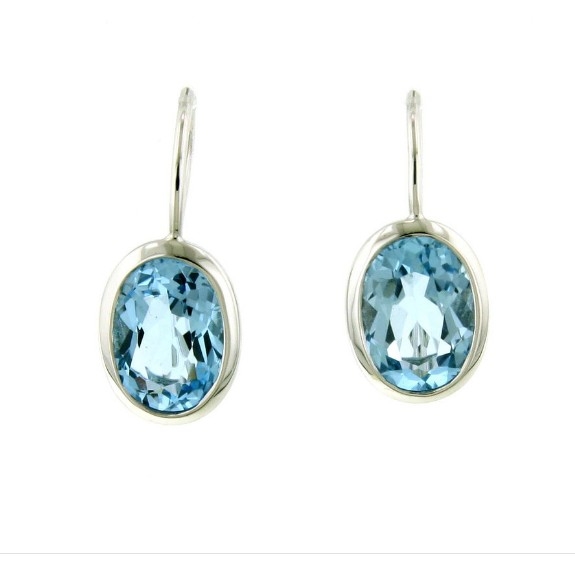 Breuning Sterling Silver Blue Topaz Earrings