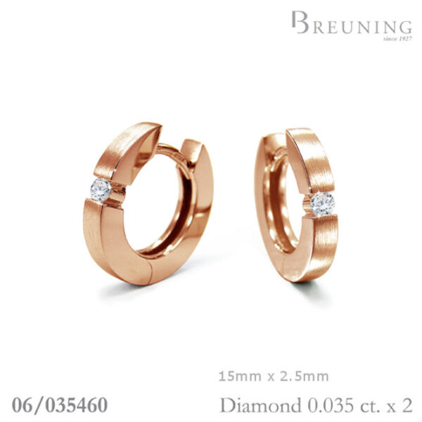Breuning Diamond Huggies 06/03546 Rose Gold