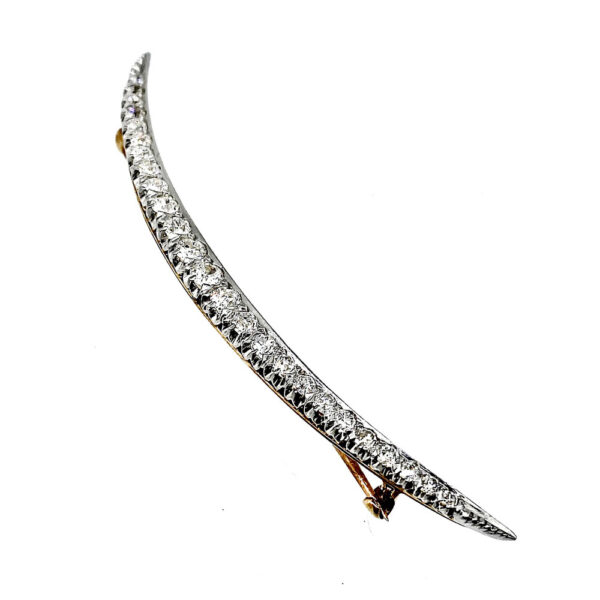 Antique Diamond Crescent Pin