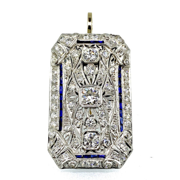 Diamond Art Deco Pin-Pendant