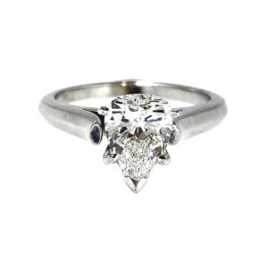 Pear-Shape Diamond Solitaire Ring