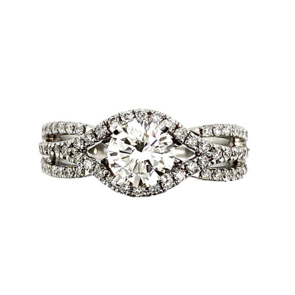 Intertwined Diamond Engagement Ring