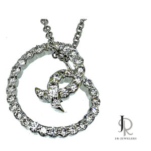 Open Diamond Loveknot Necklace